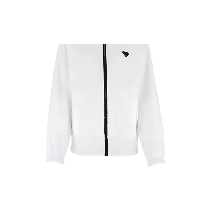 PRADA SS22 Sweatshirt Jacket Women's White-5