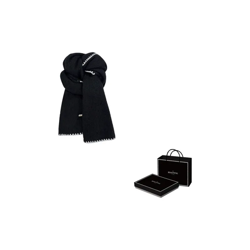 Lanza Knit Scarves Unisex-29