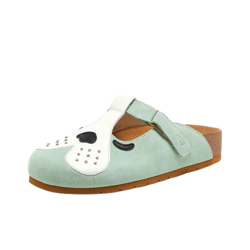 Hush Puppies Abrasion-Resistant Wrap-toe Slippers Women's Green-1