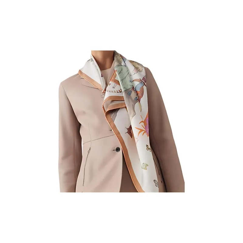 HERMES Dynamic Share Silk Scarves Women's-1