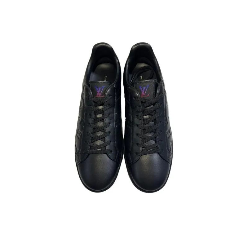 LOUIS VUITTON Luxembourg Low Top Skateboard Shoes Men's Black-2