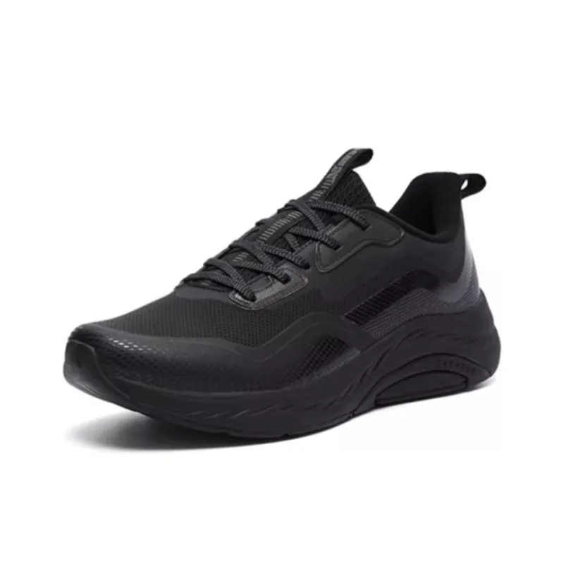 XTEP Cushioning Anti Slip And Wear Resistant Low Top Running Shoes Men's Black-2