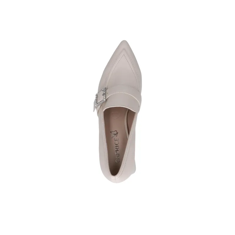 CAPRICE Gillian Chunky Heel High Heels 5.5cm Women's Beige-3