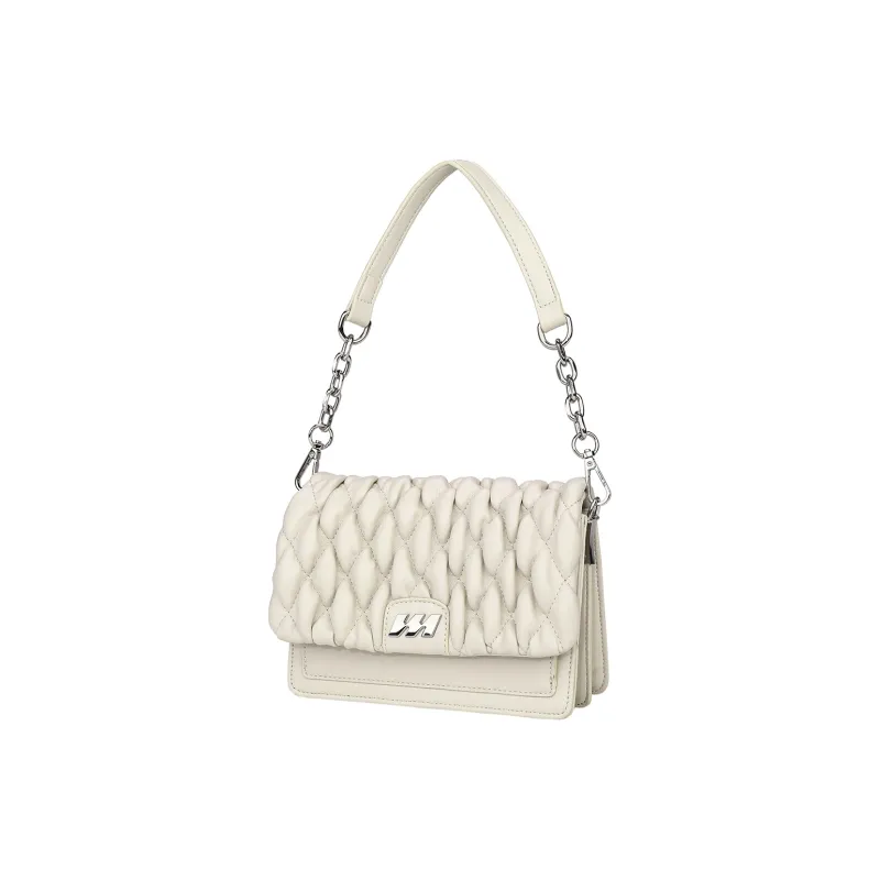 MQ PU Cloud Bag Shoulder Bag Portable Crossbody Bag Shoulder Bag Regular Women's White/Black-4