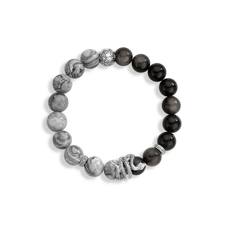 Tanizuku Obsidian Bracelets Unisex-2