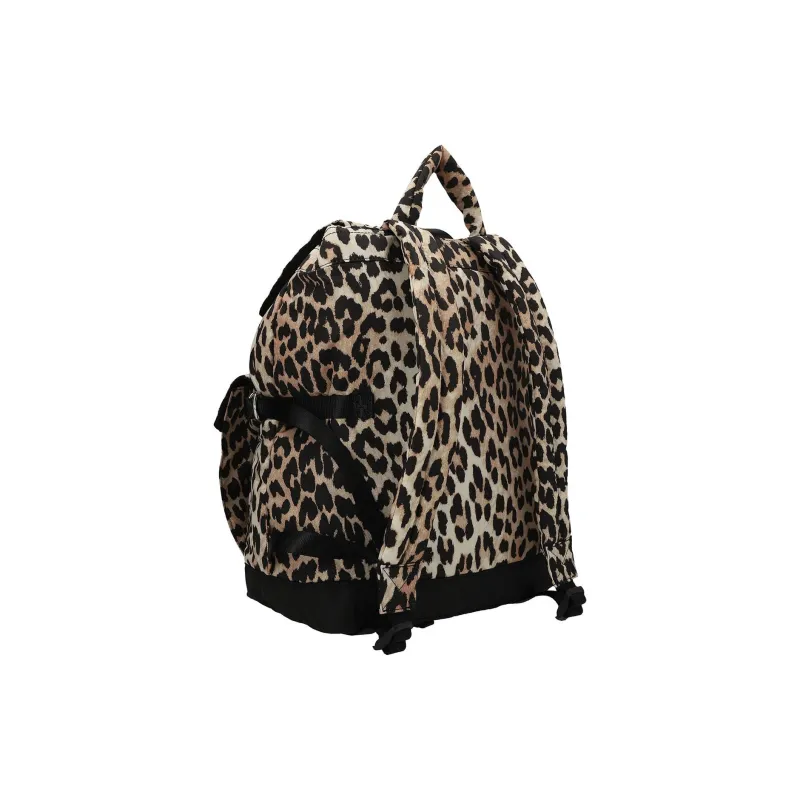 GANNI Leopard Printed Drawstring Backpack-1