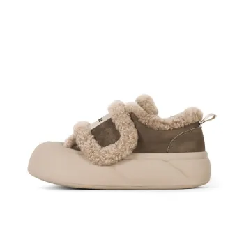 Uncle's House Wear Resistant Low Top Casual Shoes Women's Teddy Brown