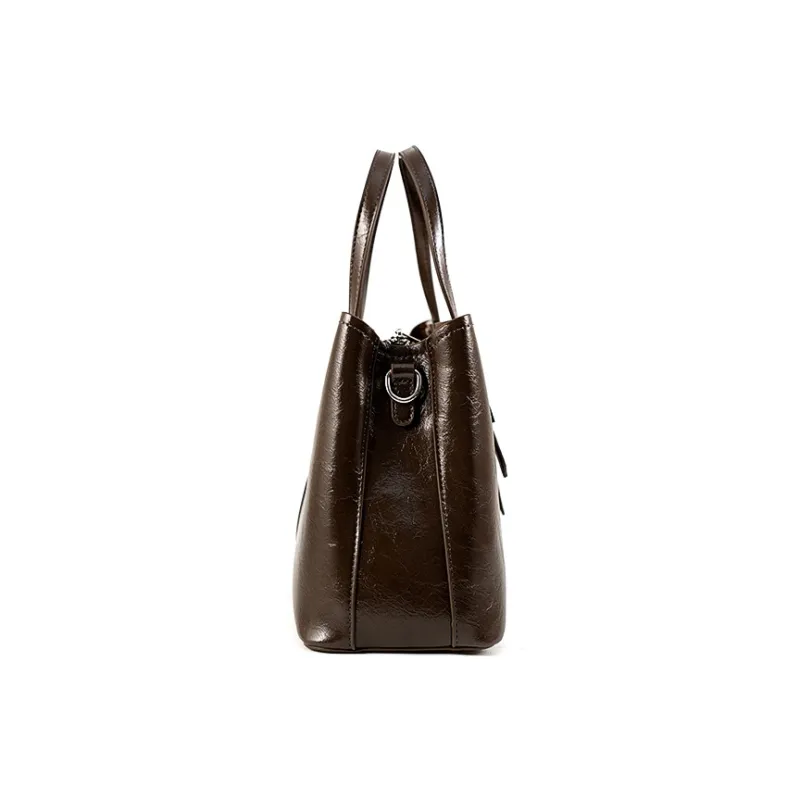 Vigno Synthetic Leather Handbag Women's Red/Khaki/Coffee/Black-3