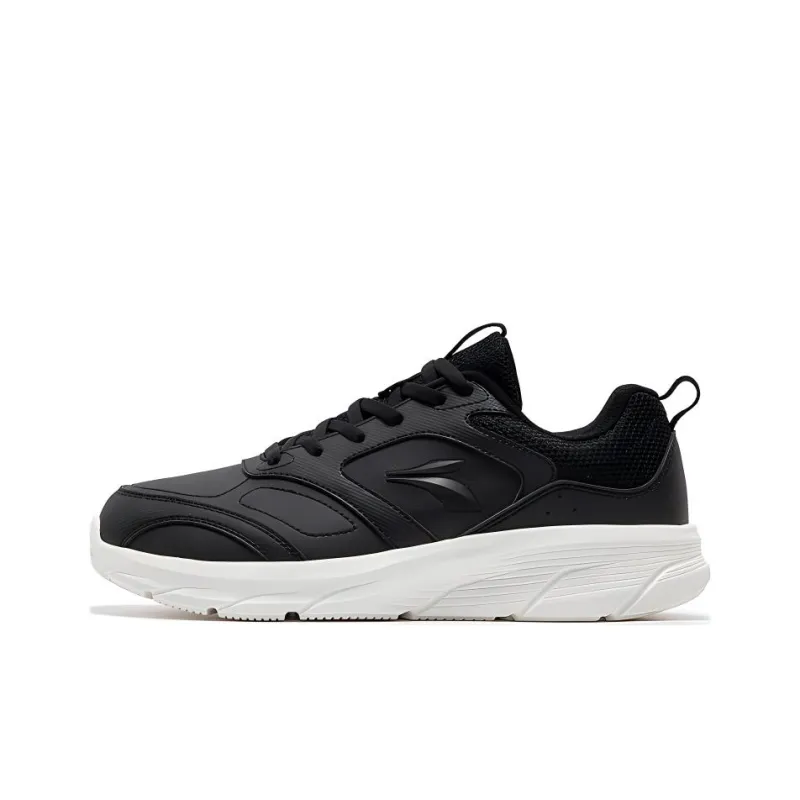 361° Non slip Lightweight Low Top Running Shoes Women's Black White-0