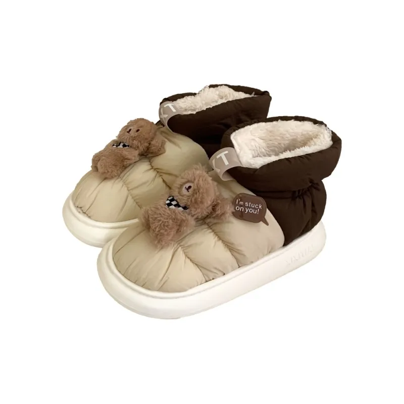 Thin Strips Cotton Slippers Unisex, Orange-5