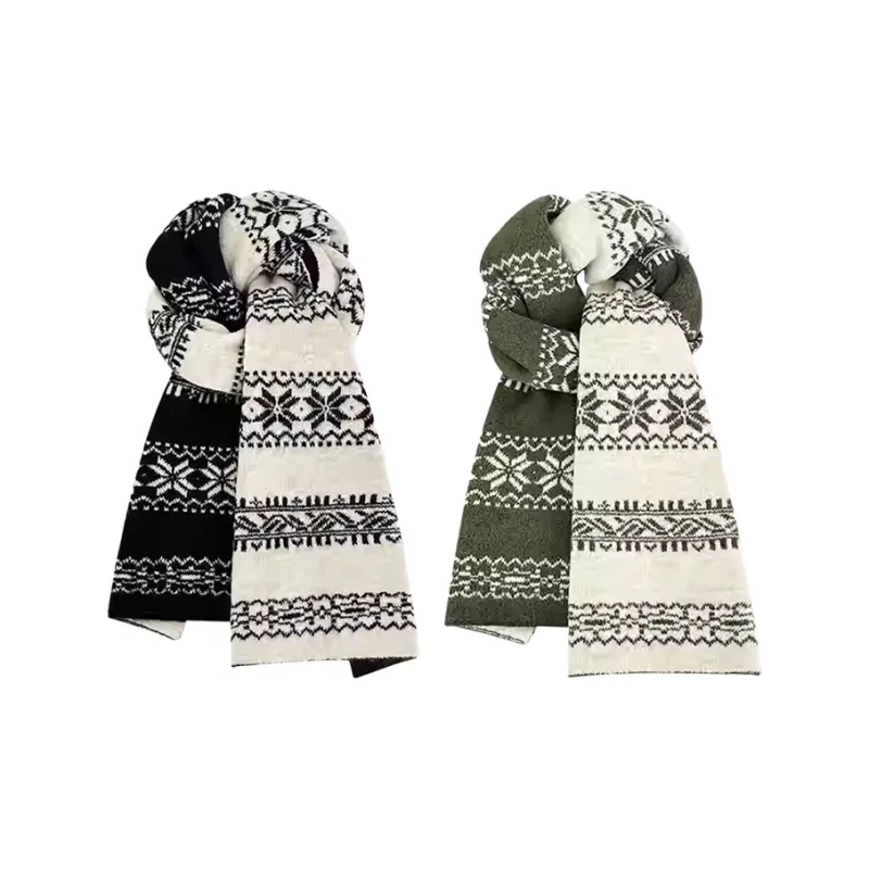 CARTELO Rabbit Fur Knit Scarves Unisex Gift Box Set-11