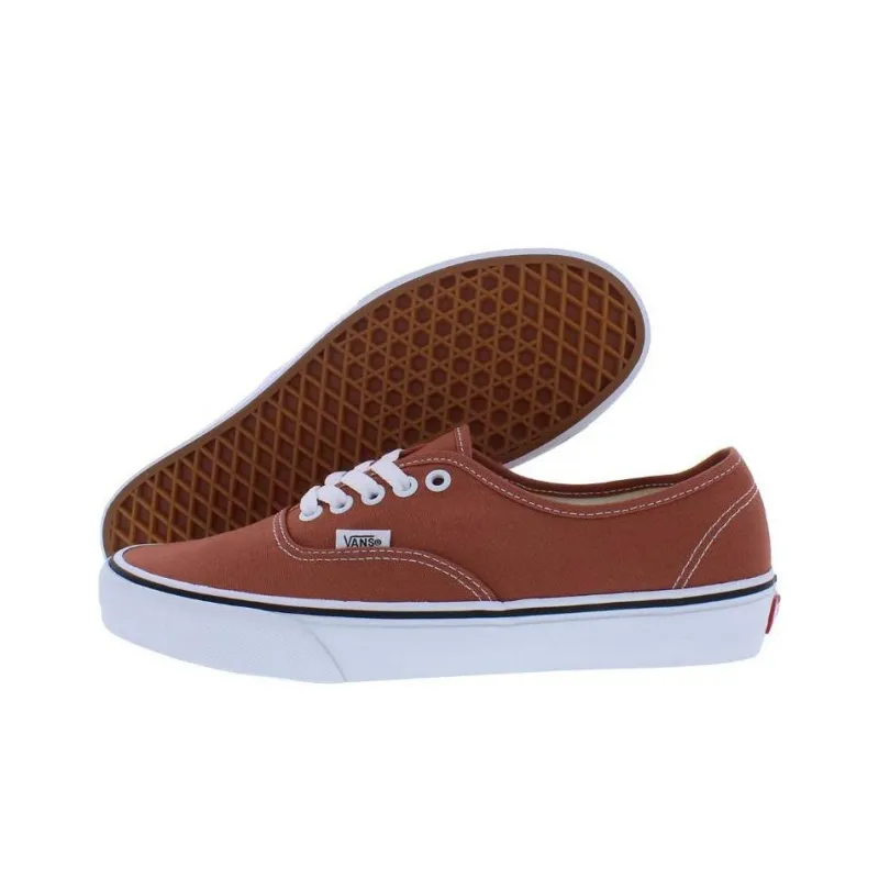Vans Authentic Anti Slip Wear Resistant Low Top Skateboard Shoes Men's Brown-2