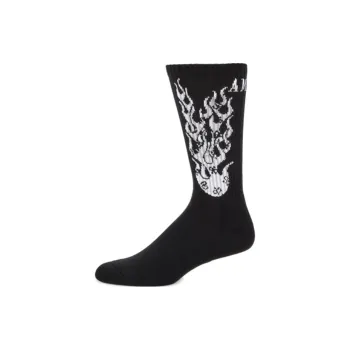 AMIRI Mid-Calf Socks Men's 1 Pack Black