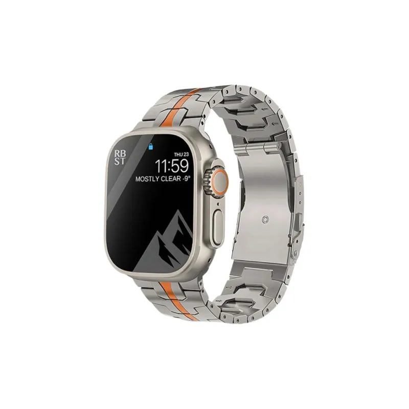 PULAISI Apple Compatibility Watch Band Titanium Material-0