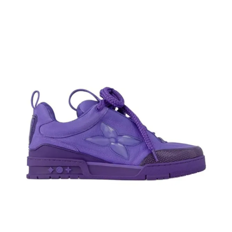 LOUIS VUITTON Skate Low Top Skateboard Shoes Men's Purple-1