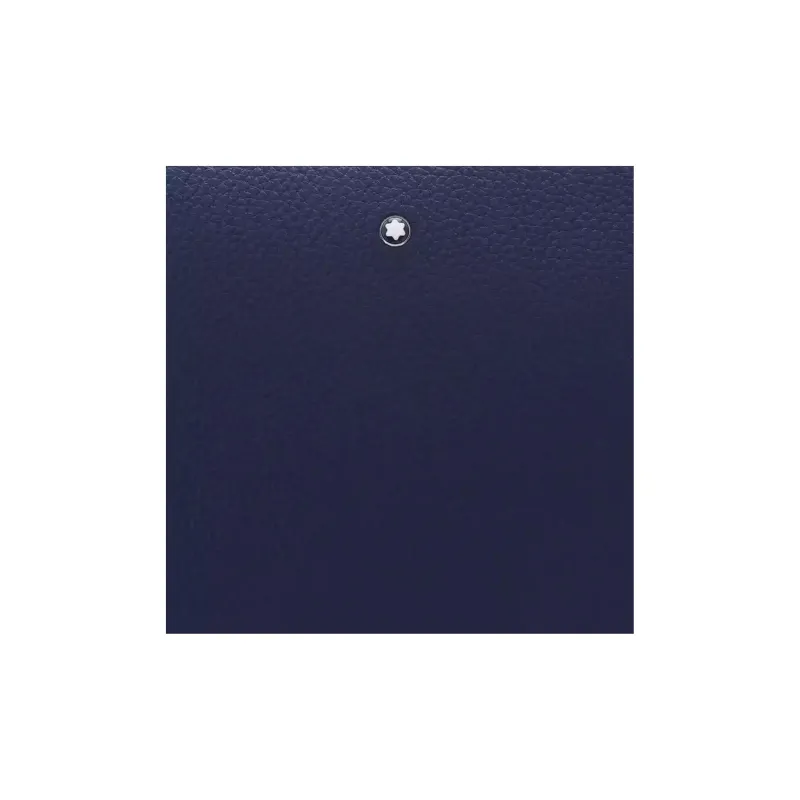 MONTBLANC Leather Clutch Men's Blue-3
