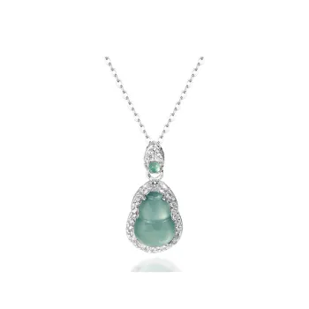 Gold Of China Glutinous Jade Necklaces Unisex