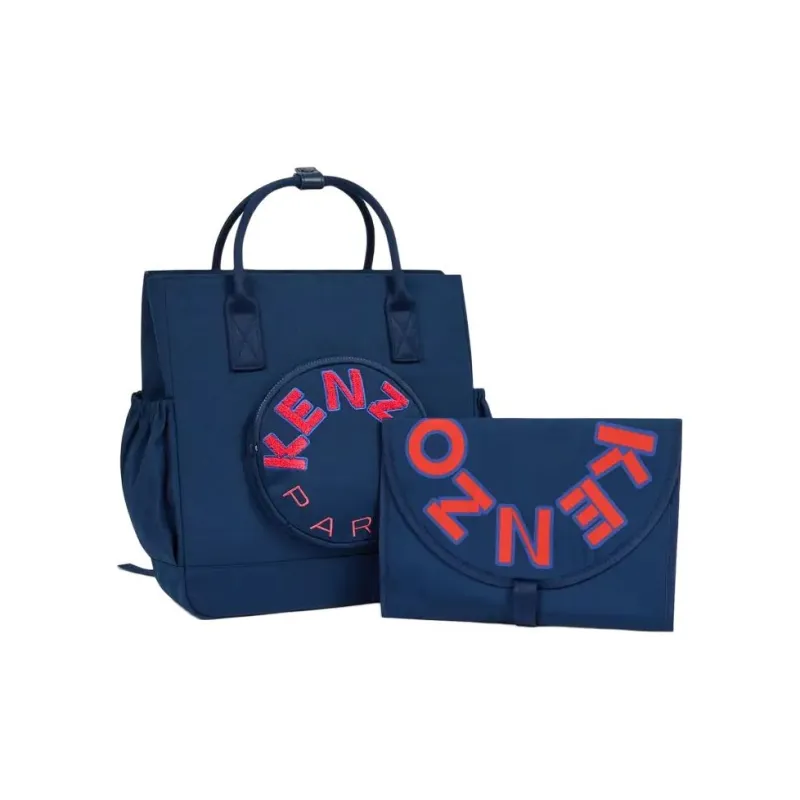KENZO Polyester Backpack Unisex Blue-3