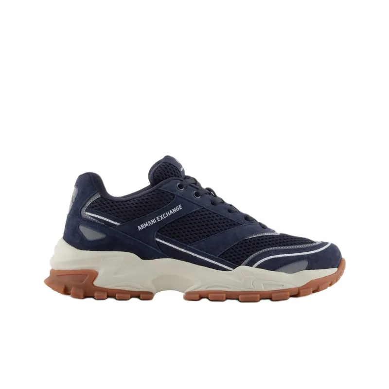 ARMANI EXCHANGEAE Low Top Casual Shoes Men's Blue-1