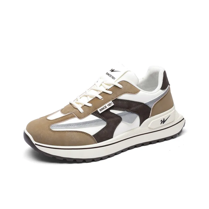 Binary Low Top Running Shoes Men's Khaki-1