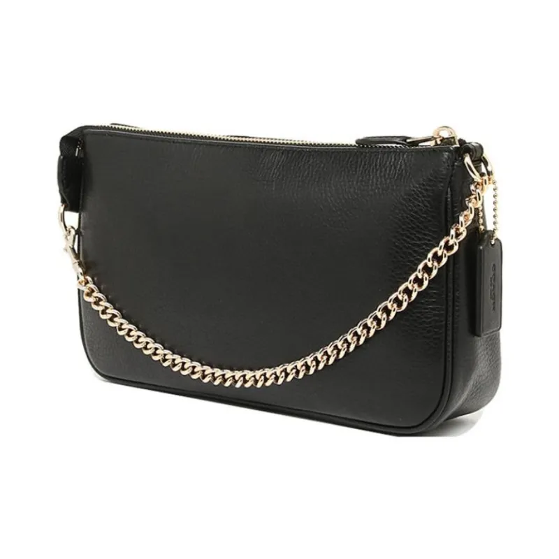 COACH Wristlet Leather Shoulder Bag Women's Black-2