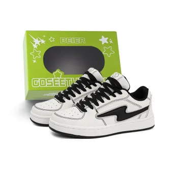 BEIER Lightning Youth Classic Abrasion Resistant Lightweight And Breathable Low Top Skateboard Shoes Unisex