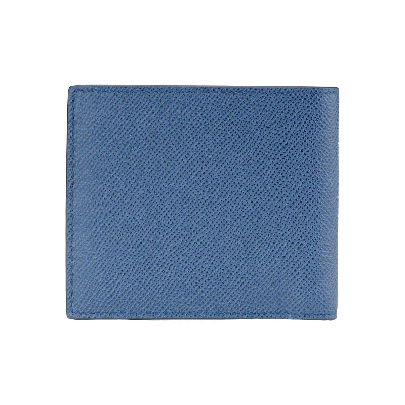 Burberry Cow Leather Wallet Men's Blue-5