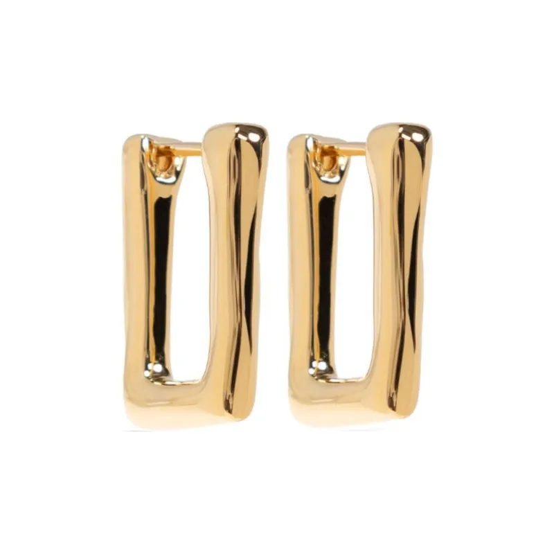 JIL SANDER Rectangular Hoop Earrings-0