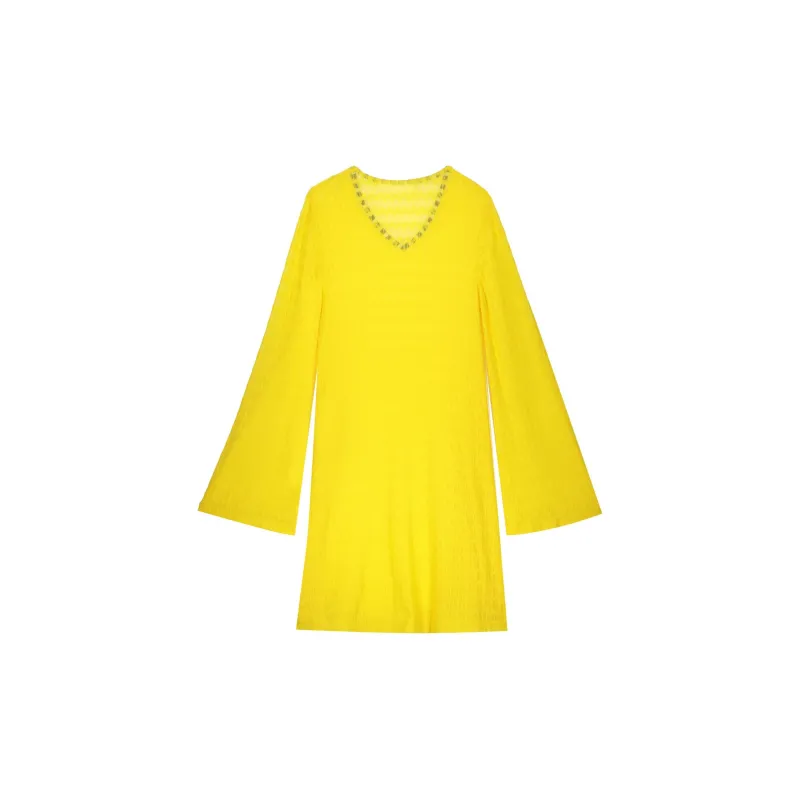 M Missoni Long-Sleeved Dresses Women's Yellow-1