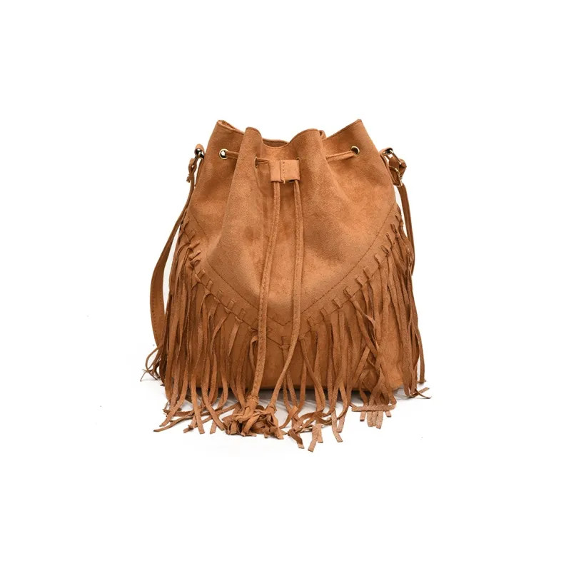 Yalu Matte Fabric Shoulder Bag Women's Black/Coffee/Pink/Brown-8