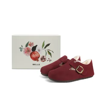 BELLE Family Portrait Collection Anti-Slip And Wear-Resistant Lightweight Low-Top Casual Shoes Women's Red