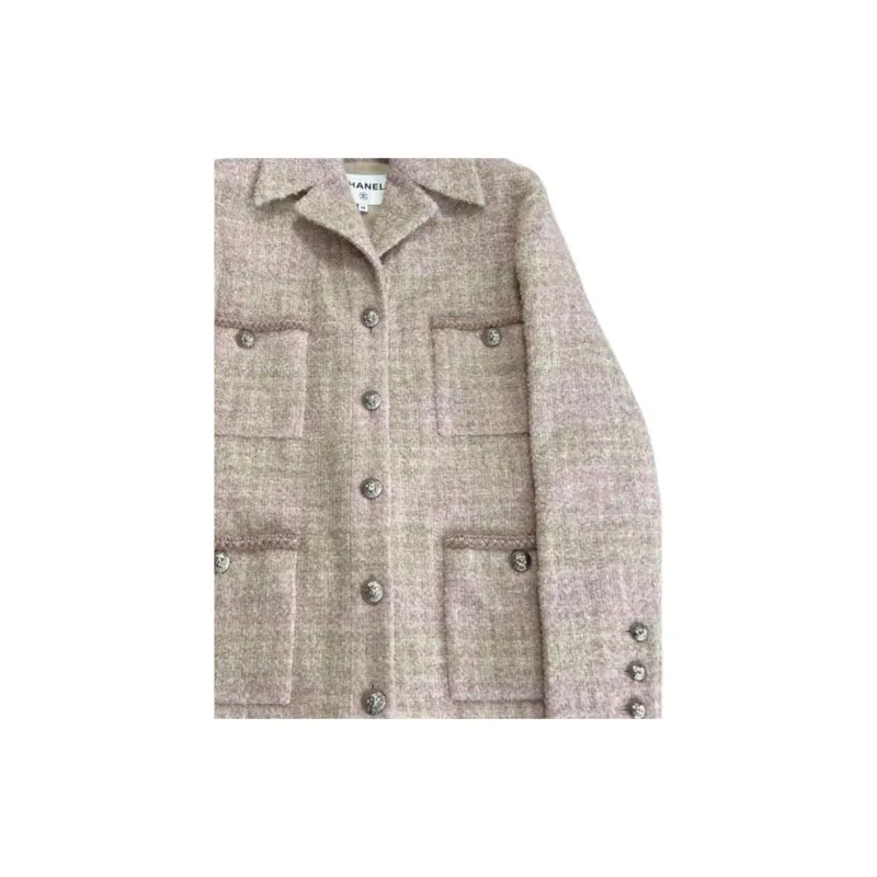CHANEL FW24 Business Suit Coat Women's Pink-4
