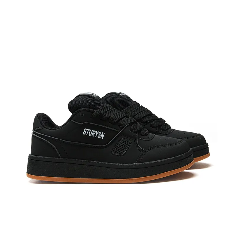 STUR YSN Wear resistant And Lightweight Low Top Skateboard Shoes Women's Black-3