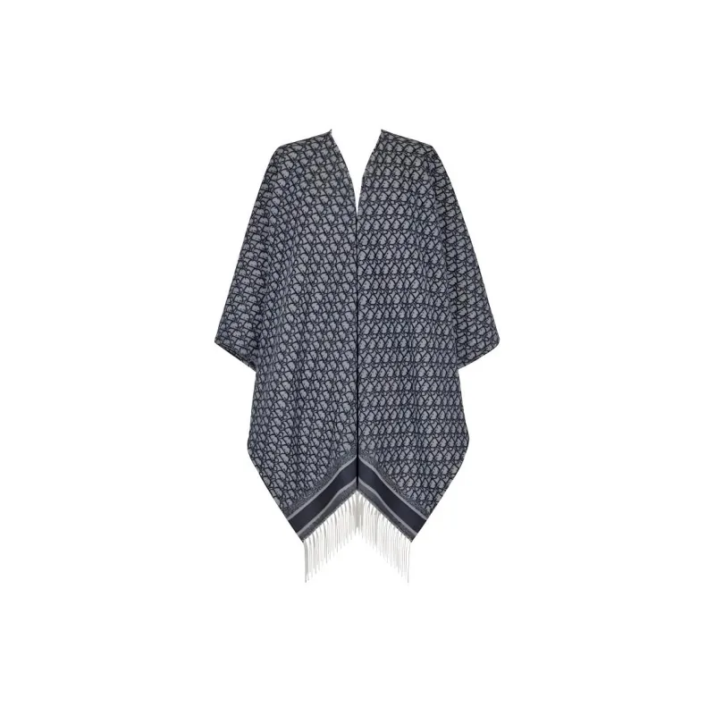 DIOR Oblique Cashmere Poncho-0