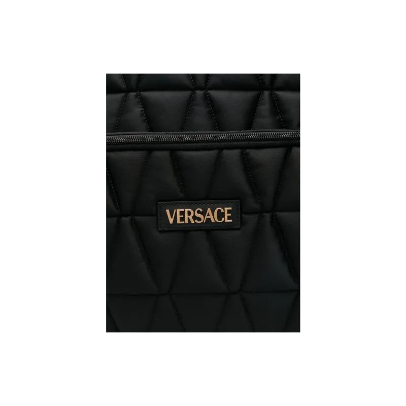 VERSACE Polyester Backpack Regular Men's Black-3