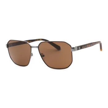 GUESS Metal Irregular Shape Sunglasses Men's Tortoiseshell