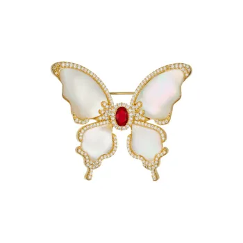 Suddenly Lucky Alloy Fritillary Brooches Women's