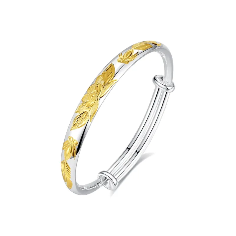 MIAOYINGE 999 Fine Silver Bangles Women's-0