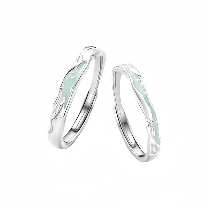 SKSW Alloy+Glue Drip Rings Unisex-6