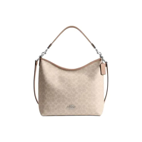 COACH LAUREL Artificial Leather Shoulder Bag Crossbody Bag Large Size Women's Sand Yellow