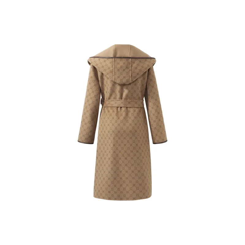 GOELIA Coat Women's Brown With Print-1