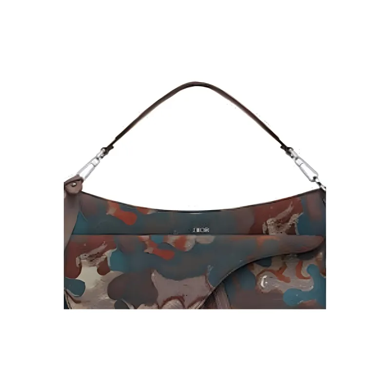 DIOR Saddle Leather Portable Crossbody Bag Shoulder Bag Men's Multicolor-1