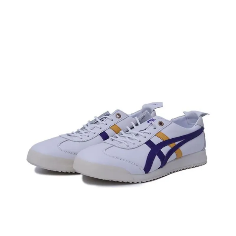 Onitsuka Tiger MEXICO 66 Anti Slip Wear Resistant Low Top Casual Shoes Unisex White Purple Yellow-2