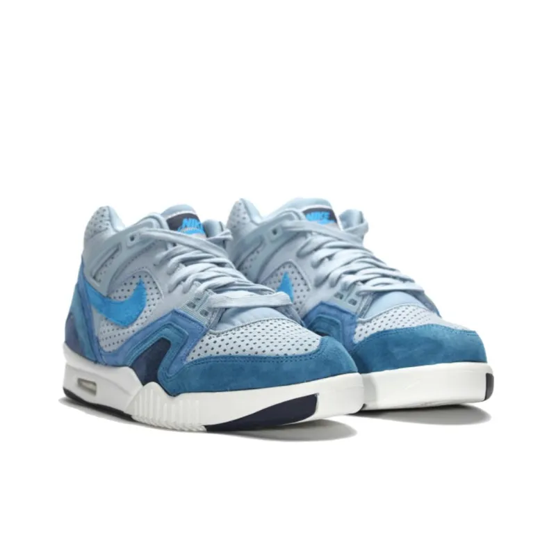 Nike AIR TECH CHALLENGE 2 Anti-Slip Wear-Resistant Mid-Top Training Shoes Unisex Light Blue-2