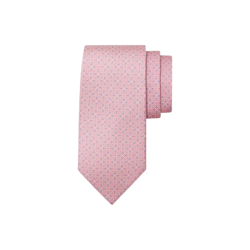 Ferragamo Square Gancini Silk Tie-0