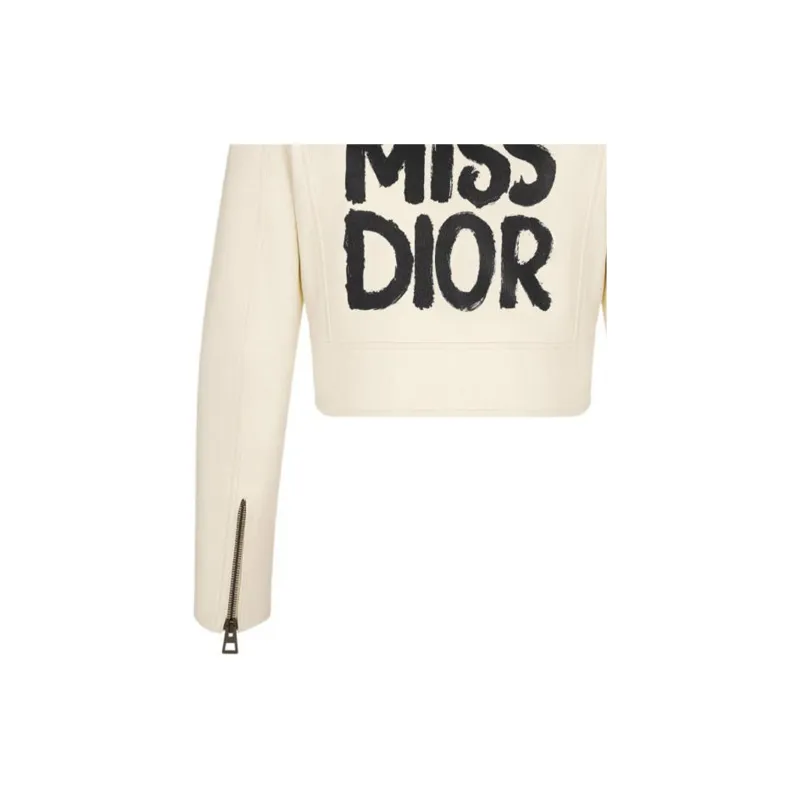 DIOR SS24 Leather Jacket Women's White-3