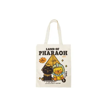 The British Museum Canvas Bag Shoulder Bags Regular Unisex White/Yellow