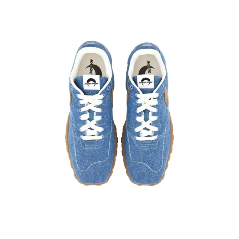 Marine Serre Moon Laser Denim Ms Rise Denim Sneakers-3