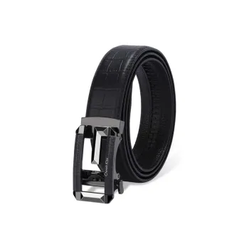 Cheekkiss Top Grain Cow Leather Belts Men's Black 3.5cm
