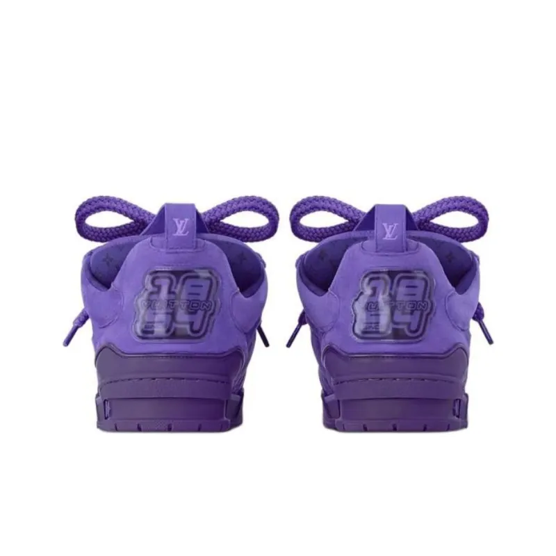 LOUIS VUITTON Skate Low Top Skateboard Shoes Men's Purple-4